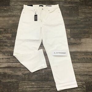 NWT Banana Republic Womens Jeans White Size 32 Mid Rise Straight Premium Denim